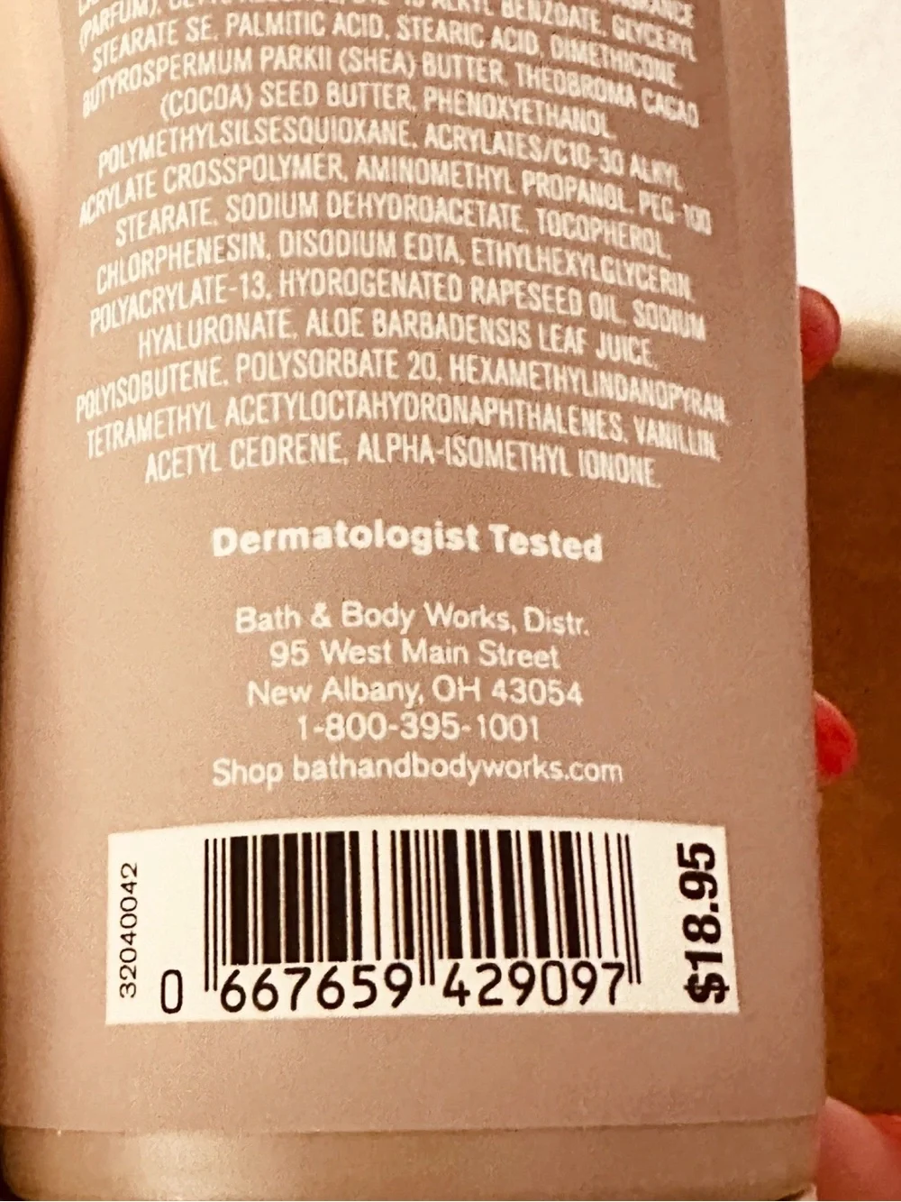 Bath & Body Works Warm Musk Body Cream - Pale Cream Tube